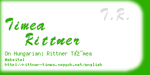 timea rittner business card